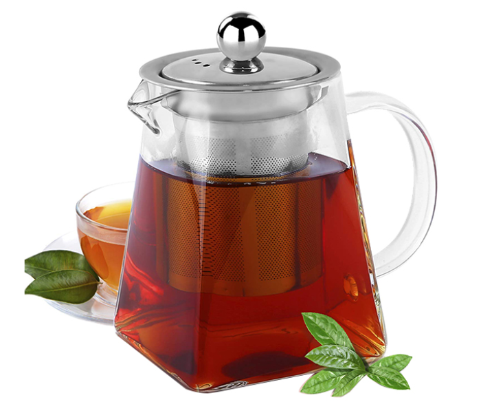 Royalford RFU9085 550ml Glass Tea Pot with Strainer - Clear - Zoom Image 5