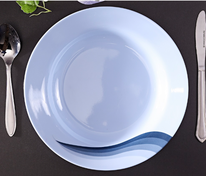 Royalford RF8060 10-inch Melamine Ware Super Rays Deep Plate - Blue - Zoom Image 4