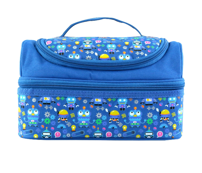 Smily Kiddos Dual Slot Lunch Bag - Dark Blue - Zoom Image