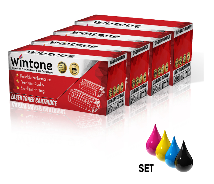 Wintone Compatible Set of 4 Pack Toner Cartridges CF210A CF211A CF212A CF213A CF131A CANON CRG731 CRG331 for HP LaserJet Pro 200 color - Black,Cyan,Yellow and Magenta - Zoom Image