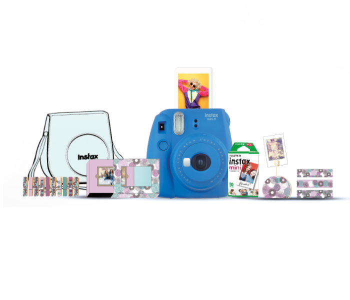 Fujifilm Instax Mini 9 Camera Bundle - Cobalt Blue - Zoom Image 1