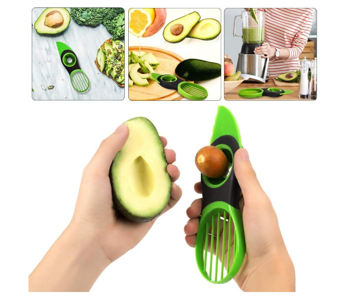 GTC 3 in 1 Avocado Tool Multifunctional Unique Slicer and Cutter - Green - Zoom Image 5