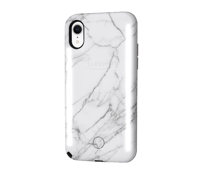 Lumee Duo for iPhone XR - White Marble - Zoom Image