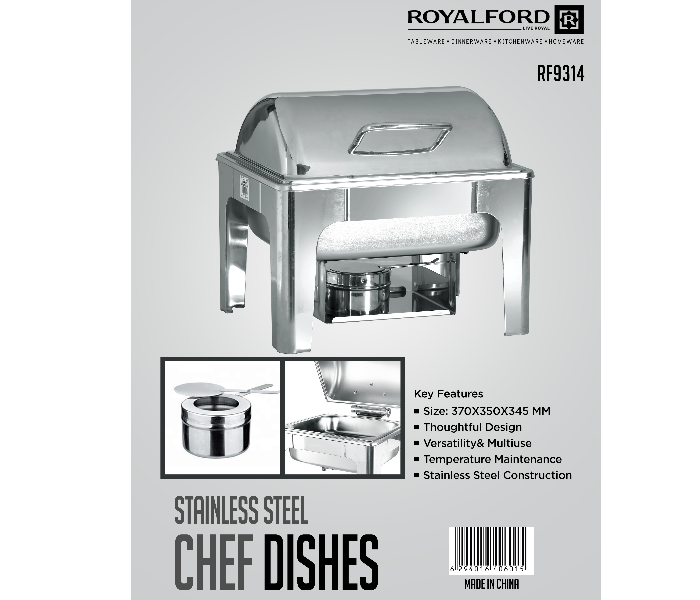 Royalford RF9314 9 Litre Stainless Steel Chef Dishes - Silver - Zoom Image 2