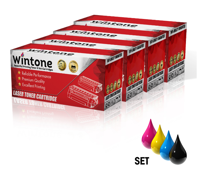 Wintone Compatible Toner Cartridge for HP 125A CB540A CB541A CB542A CB543A CRG716 Set of 4 Pack for Use in CM1312CB MFP CM1312CI - Black,Cyan,Yellow and Magenta - Zoom Image