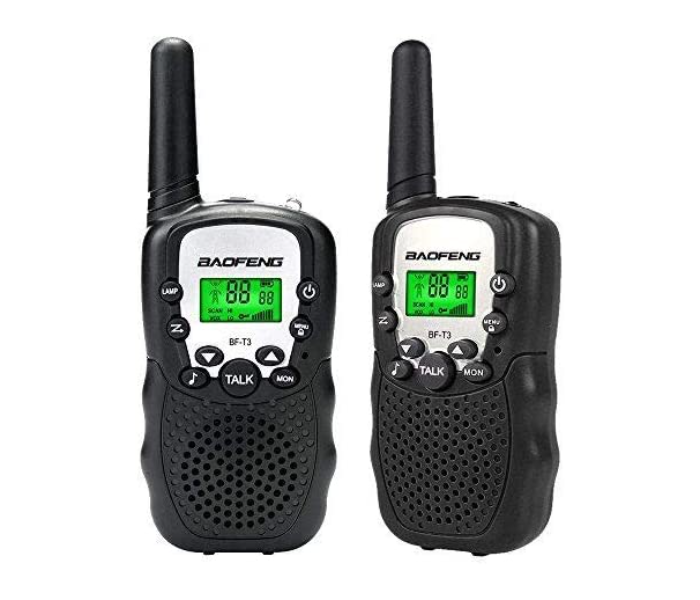 Baby Monitor BF-T3 Walkie Talkie 2 Pcs Pair Long Range for Kids - Black  - Zoom Image 1