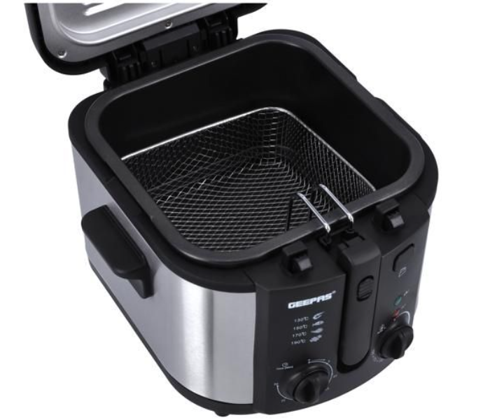 Geepas GDF36014 3 Litre Removable Non-Stick Inner Pot Deep Fryer- Black and Silver - Zoom Image 4