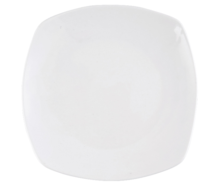 Royalford RF8757 7.5-inch Porcelain Ware Square Flat Plate - White - Zoom Image 1