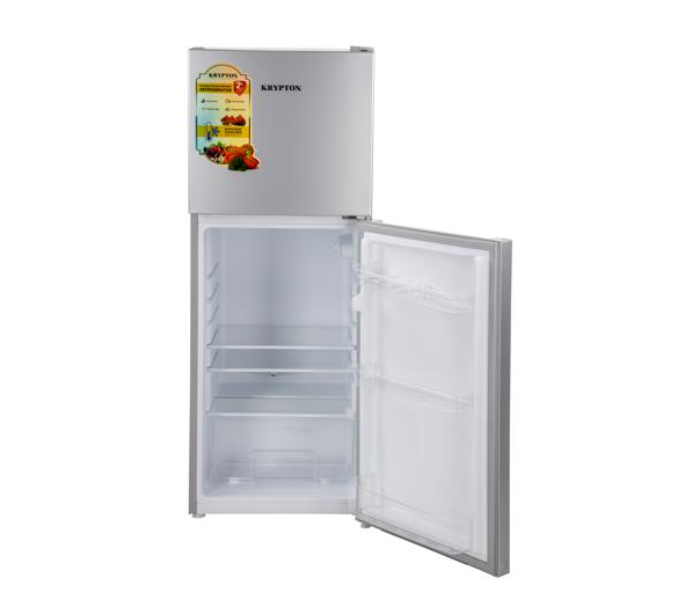 Krypton KNRF220 220L Defrost Double Door Refrigerator- Silver - Zoom Image 2