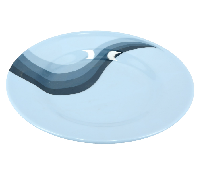 Royalford RF8061 10-inch Melamine Ware Super Rays Flat Plate - Blue - Zoom Image 1