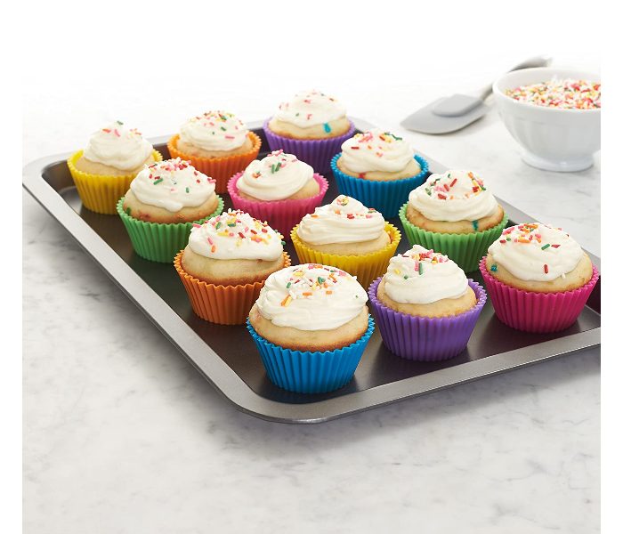 GTC 12-Pieces Silicone Baking Cup Set - Multicolor - Zoom Image 6