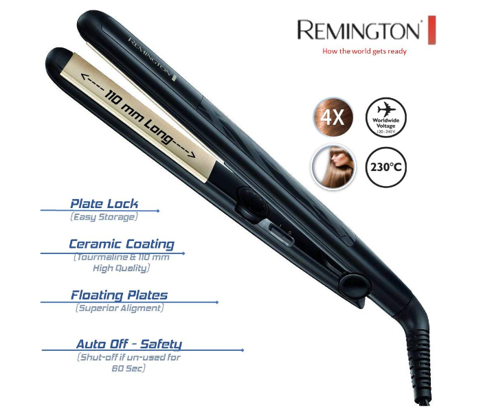 Remington S3500XLC Hair Straightner - Black - Zoom Image 2