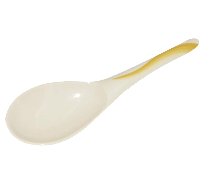 Royalford RF8054 8.5-inch Melamine Ware Super Rays Rice Spoon - Ivory & Yellow - Zoom Image 4