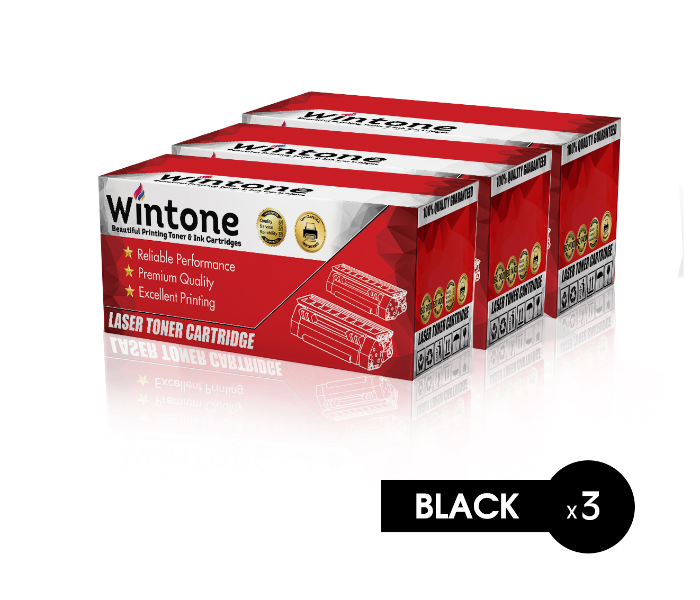 Wintone Set of 3 Pack CF281A 81A Laser Toner Cartridge for HP LaserJet Enterprise - Black - Zoom Image