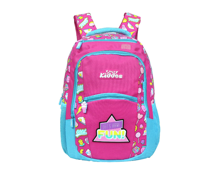 Smily Kiddos Dual Color Backpack - Pink and Blue - Zoom Image