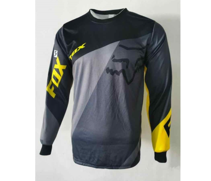 Sublimated FX2 Longsleeves Jersey EXTRA LARGE for Cycling and Scooters - Yellow - Zoom Image 1