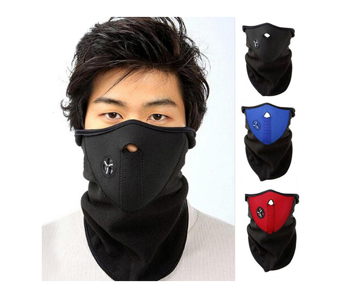 Half Face Mask for Cycling and Scooter Breathable Dust and Sun Protection - Blue - Zoom Image 2