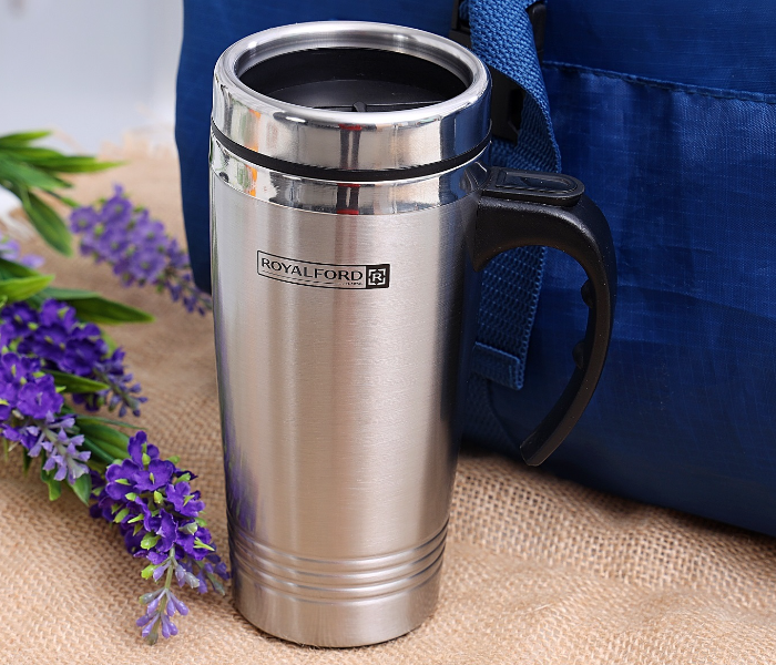 Royalford RF5133 16 Oz Travel Mug - Silver - Zoom Image 3