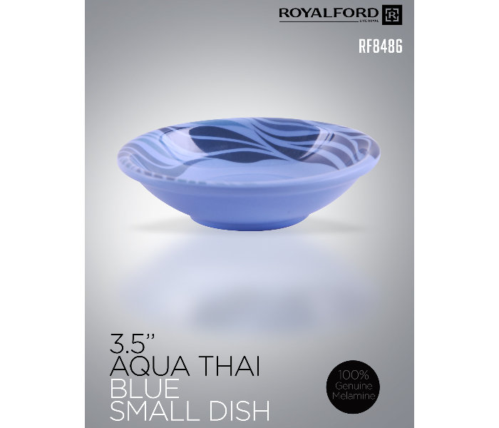 Royalford RF8486 3.5-inch Melamine Aqua Small Thai Dish - Blue - Zoom Image 2