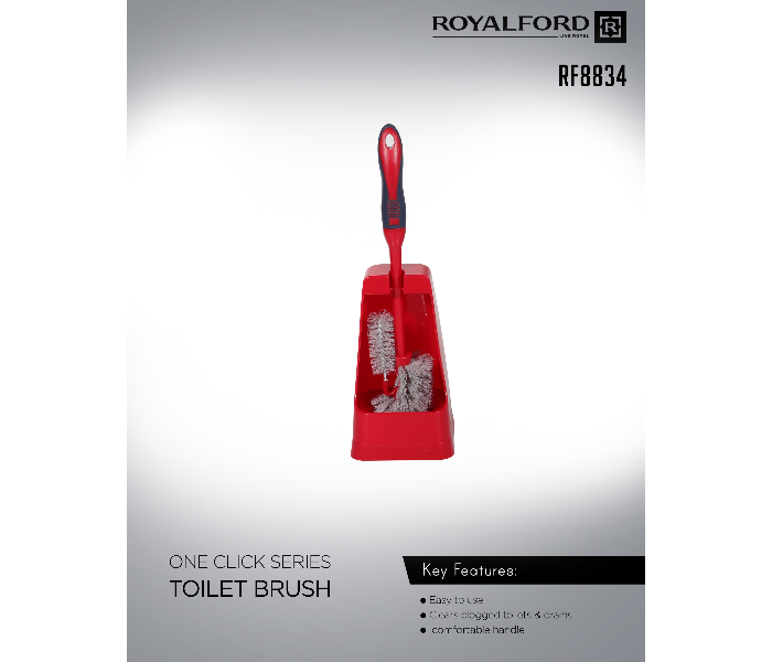 Royalford RF8834 One Click Series Toilet Brush - Red & Blue - Zoom Image 3