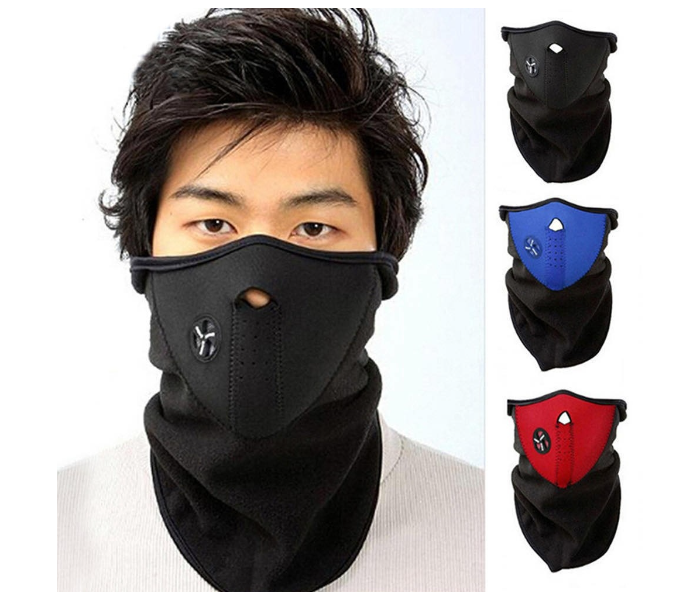 Half Face Mask for Cycling and Scooter Breathable Dust and Sun Protection - Red - Zoom Image 2