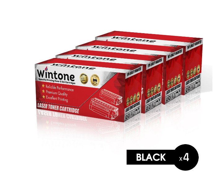 Wintone Set of 4 Pack Q5945A 45A Laser Toner Cartridge for HP LaserJet - Black - Zoom Image