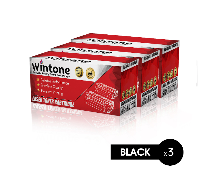 Wintone Set of 3 Pack Laser Toner Cartridge CF226A 26A for HP LaserJet Pro - Black - Zoom Image