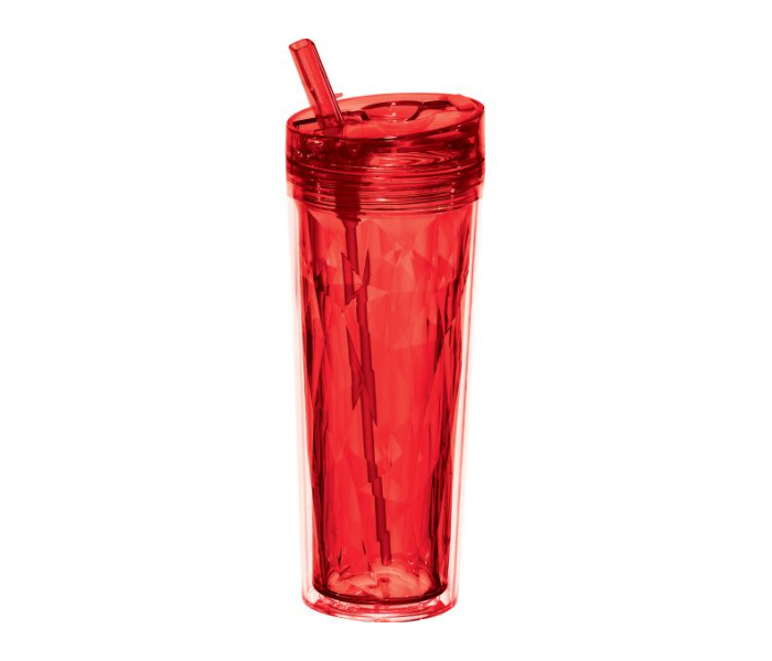 SS Flip N Sip 535 Ml Geometric Insulated Tumbler - Red - Zoom Image