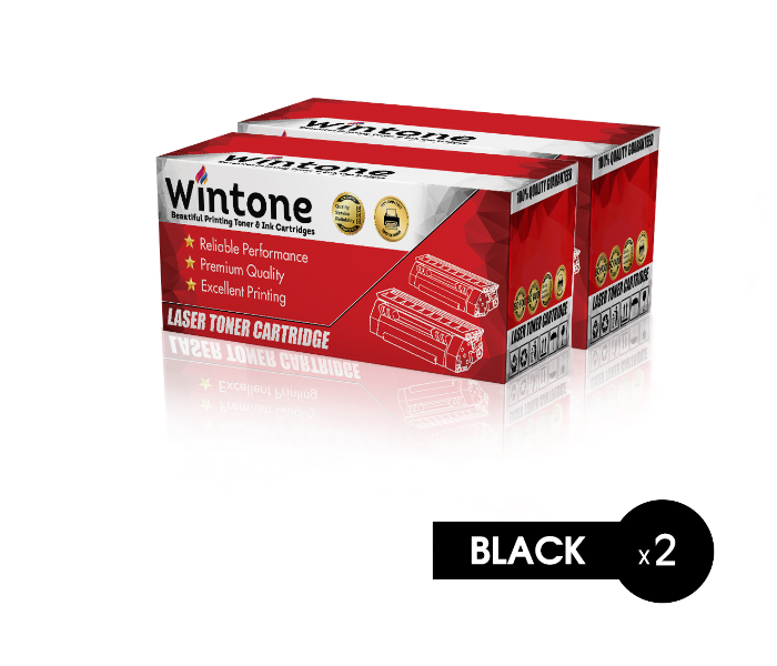 Wintone Set of 2 Pack Laser Toner Cartridge TN2120 360 for Brother DCP - Black - Zoom Image