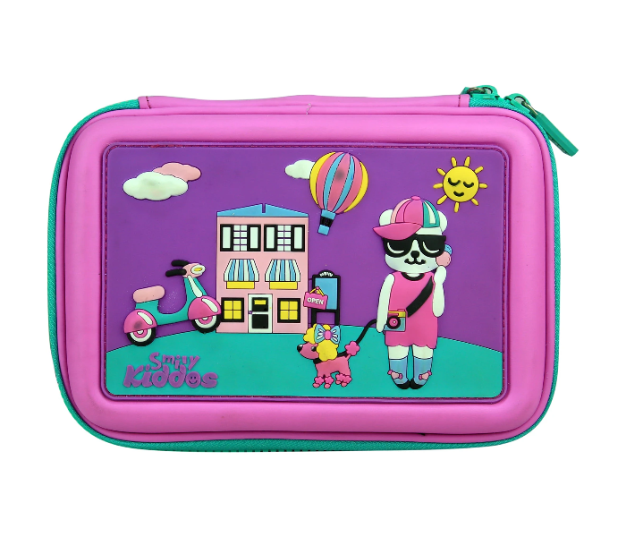 Smily Kiddos Scented Hardtop Pencil Box - Pink and Purple - Zoom Image