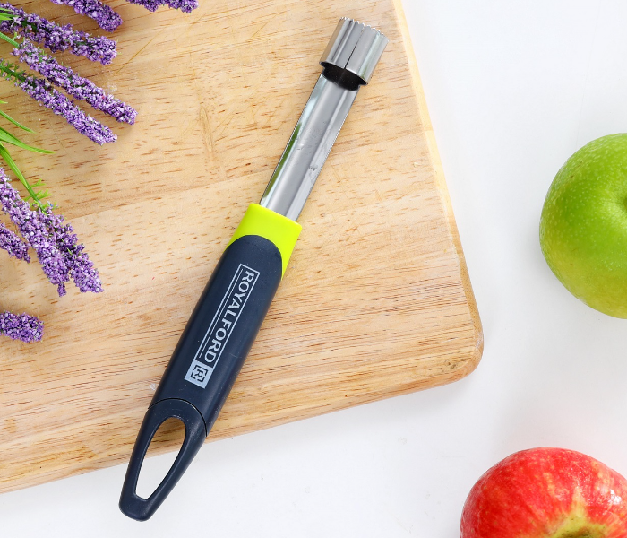 Royalford RF8927 Stainless Steel Apple Corer with ABS handle - Black & Silver - Zoom Image 1