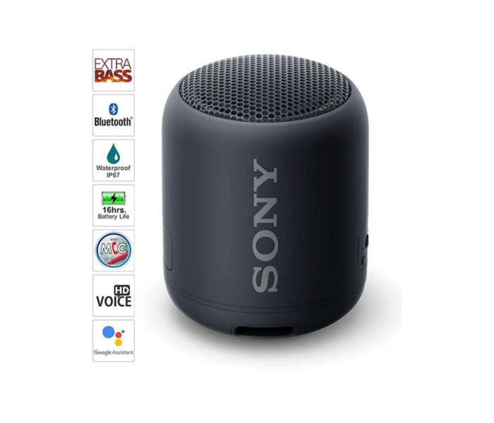 Sony SRS-XB12 Extra Bass Portable Bluetooth Speaker - Black - Zoom Image 4