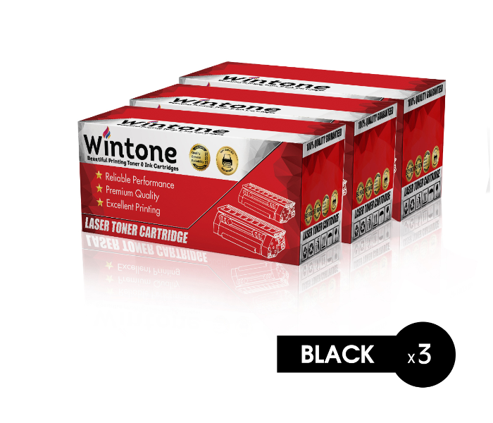 Wintone Set of 3 Pack Laser Toner Cartridge TN2000 TN2005 for Brother and Lenovo Brother and Lenovo DCP Series - Black - Zoom Image