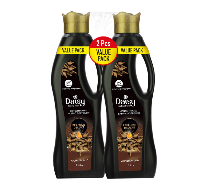 Daisy Set of 2 Pack 1 Liter Arabia OUD Feeling Fresh Concentrated Fabric Softener Soft Fragrance Perfume Deluxe - Zoom Image