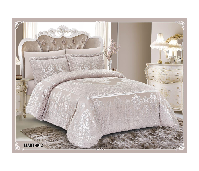 Royal Jacquard Six Pieces Fabric Comforter Set - Beige - Zoom Image