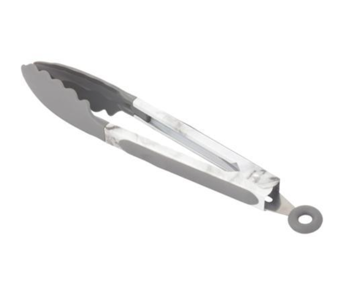 Royalford RF9550 8cm Marble Designed Stainless Steel Food Tong - White & Grey - Zoom Image