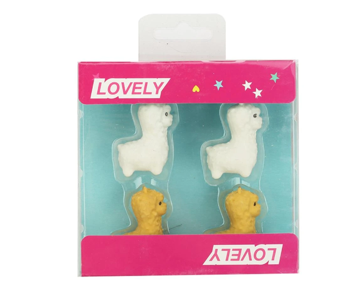 Smily Kiddos Llama Eraser Set - Pink & Blue - Zoom Image