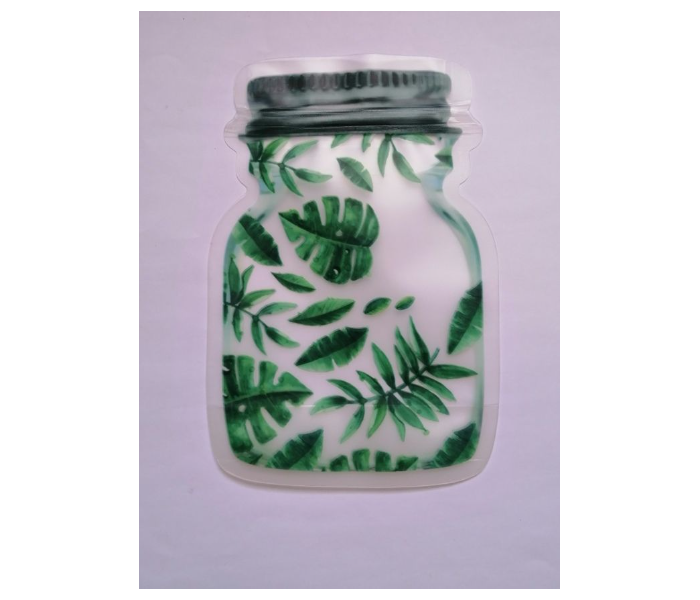 SS Set Of 6 Green Leaf Design Zip Lock Bag - Zoom Image