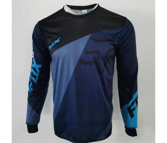 Sublimated FX2 Longsleeves Jersey EXTRA LARGE for Cycling and Scooters - Blue - Zoom Image 1