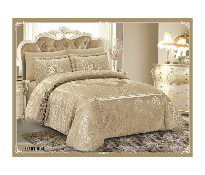 Royal Jacquard Six Pieces Fabric Comforter Set - Gold - Zoom Image