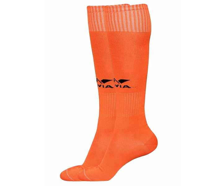 Nivia Long One Pair Football Socks for Adults - Orange  - Zoom Image