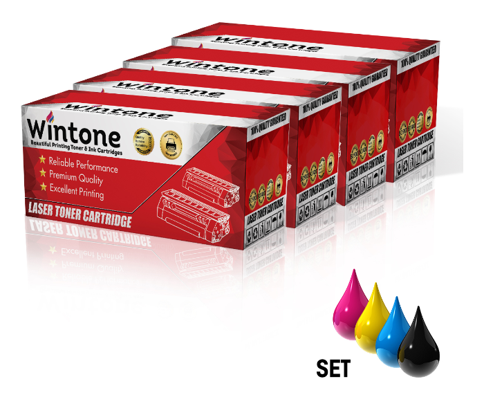 Wintone Compatible Toner Cartridge CRG318 CRG718 CRG918 CRG518 Set of 4 Pack Toner Cartridge for use with I-Sensys LBP 7200 - Black,Cyan,Yellow and Magenta - Zoom Image