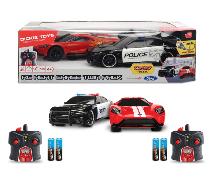 Dickie 251109002 RC Heat Chase Twin Pack Toy Car Set - Zoom Image 1