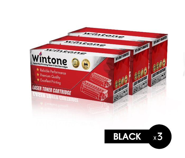 Wintone Set of 3 Pack Laser Toner Cartridge Q6511A 11A for Canon i-SENSYS Lasershot LBP and HP LaserJet - Black - Zoom Image