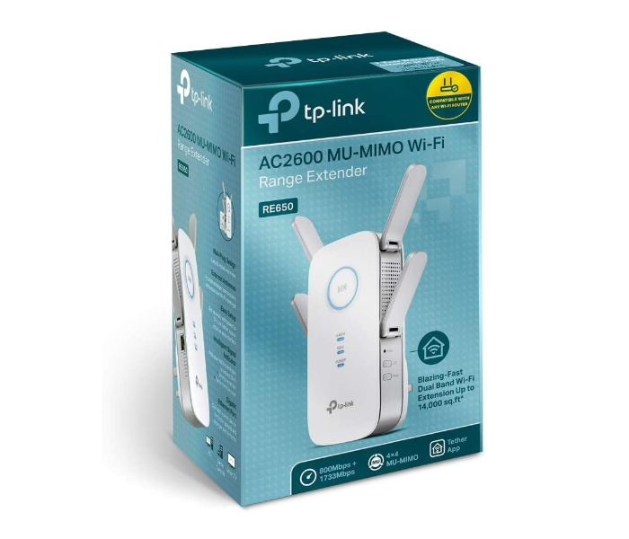 TP-Link RE650 AC2600 MU-MIMU Wi-Fi Range Extender - White - Zoom Image 3