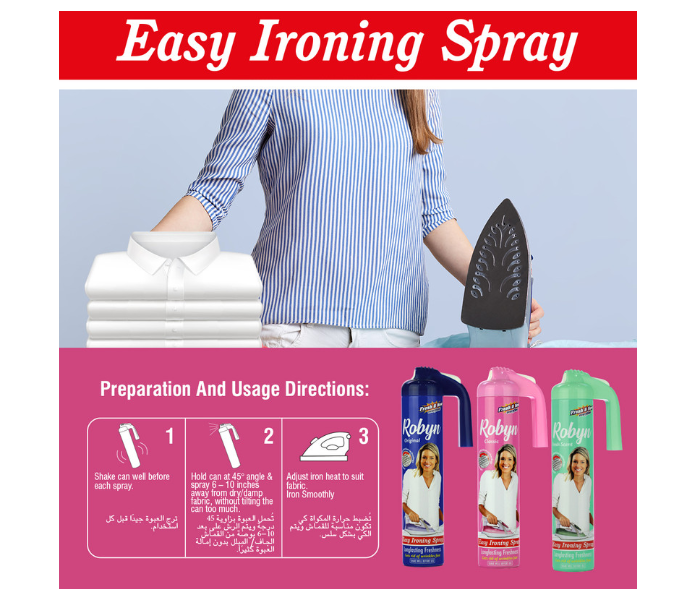 Robyn 500ml Pack Of 2 Classic Fresh and New Everytime Easy Ironing Spray for Longlasting Freshness - Zoom Image