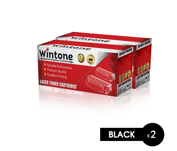 Wintone Set of 2 Pack Laser Toner Cartridge CF280A for HP LaserJet Pro - Black - Zoom Image