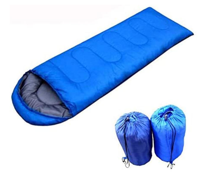 Envelope Hooded Outdoor Camping Sleeping Bag - Blue - Zoom Image 2