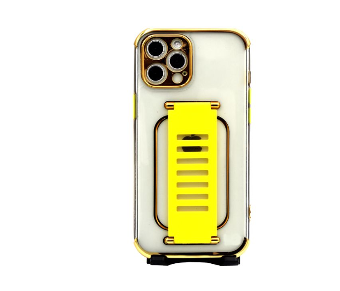 Grip2U GR-1294 Transparent Case With Finger Grip For iPhone 11 Pro - Yellow - Zoom Image