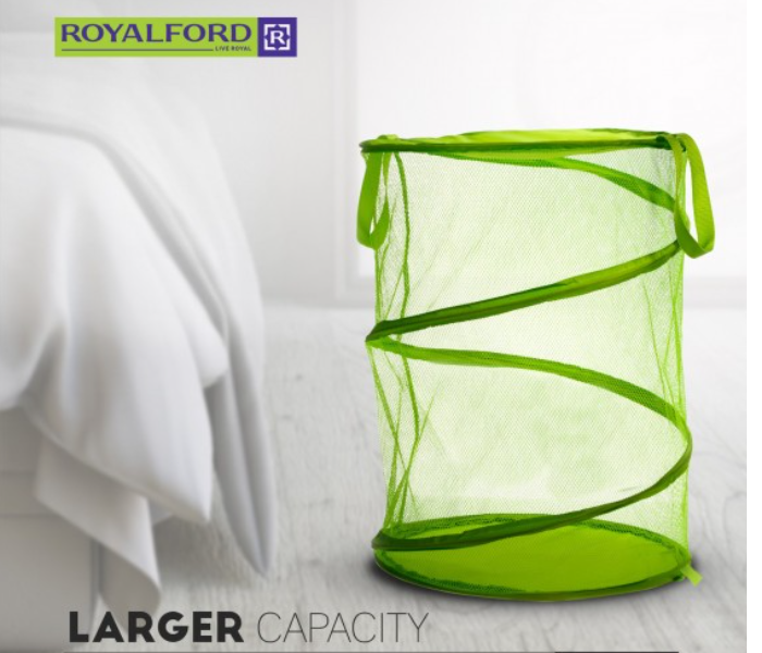 Royalford RF6802 Laundry Basket - Green - Zoom Image 2